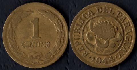 Парагвай 1 сентимо 1944
