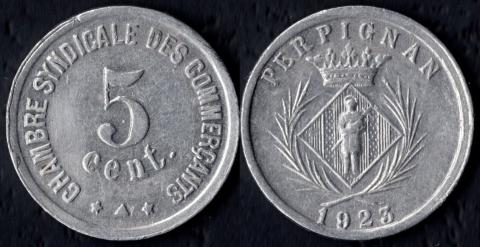 Перпиньян 5 сантим 1923
