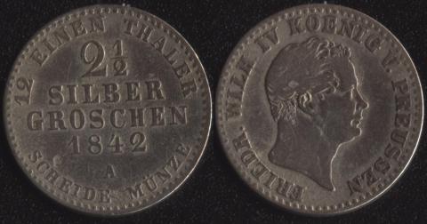Пруссия 2-1/2 гроша 1842