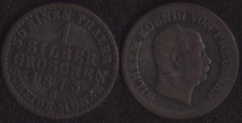 Пруссия 1 грош 1873