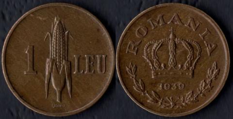 Румыния 1 леи 1939