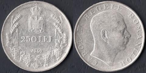 Румыния 250 леи 1940