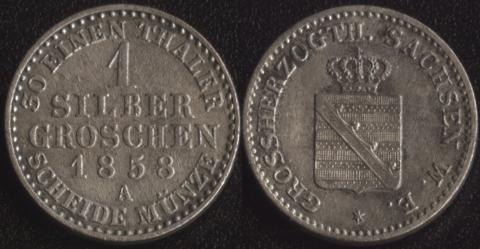 Саксен-Веймар-Эйзенах 1 грош 1858