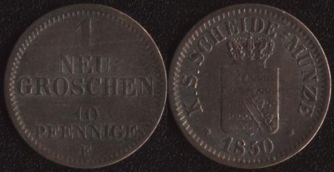 Саксония 1 новый грош 1850