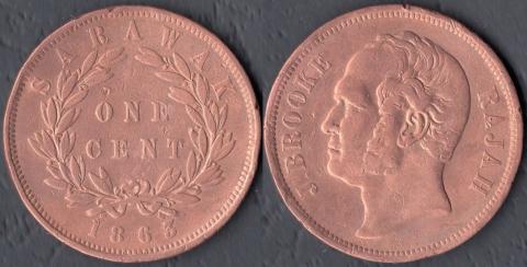 Саравак 1 цент 1863