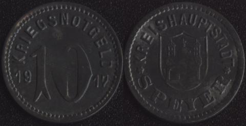 Шпайер 10 пфеннигов 1917 Шпайер 10 пфеннигов 1917
