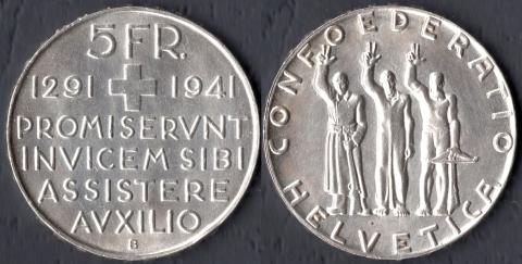 Швейцария 5 франков 1941