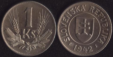 Словакия 1 коруна 1942 Словакия 1 коруна 1942