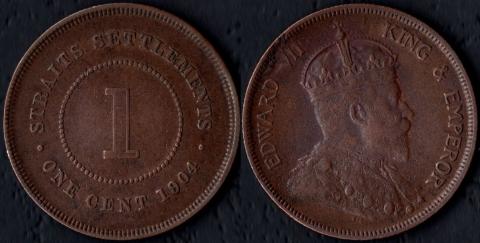 Стрейтс Сеттлементс 1 цент 1904
