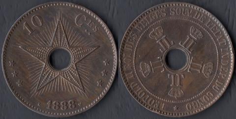Свободное государство Конго 10 сантим 1888