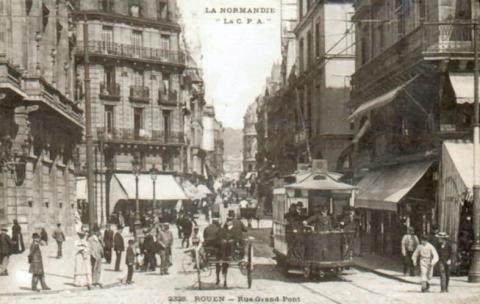 Руан, улица Гранд-Понт, фотография 1906 года