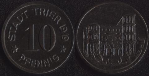 Трир 10 пфеннигов 1919 Трир 10 пфеннигов 1919