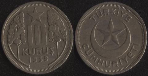 Турция 10 куруш 1939
