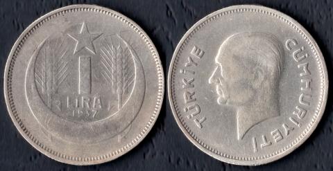 Турция 1 лира 1937