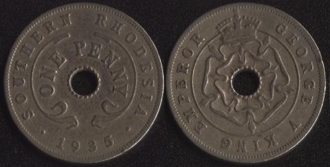 Южная Родезия 1 пенни 1935