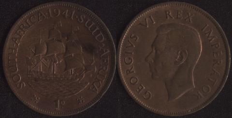 Южно-Африканский Союз 1 пенни 1941