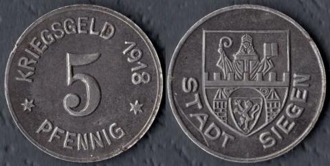 Зиген 5 пфеннигов 1918