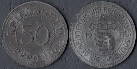 Золинген 50 пфеннигов 1917
